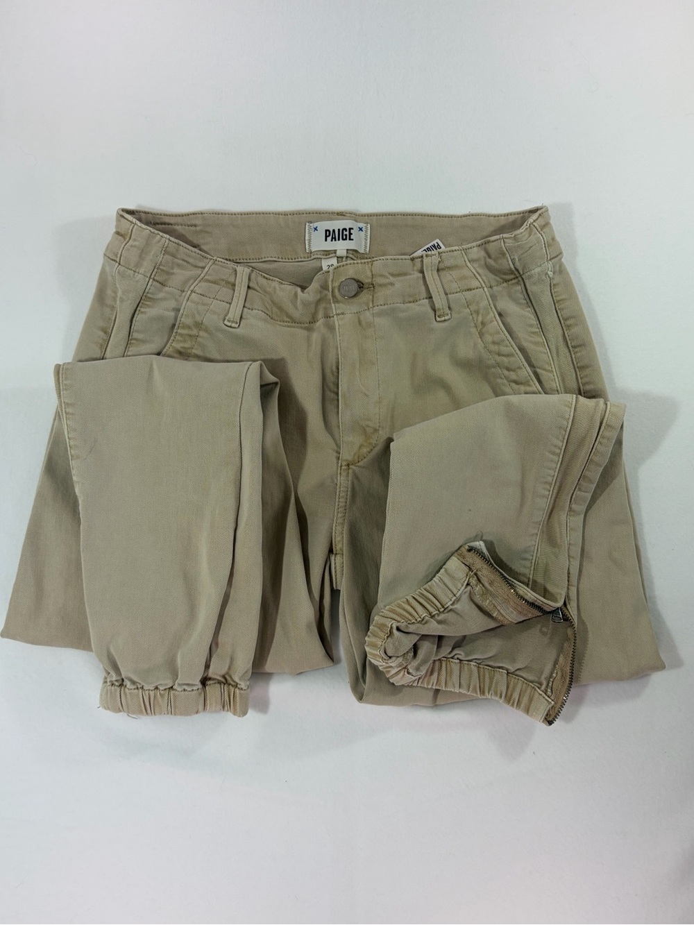 PAIGE Beige Women’s Mayslie Jogger Pants